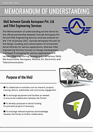 MoU between Garuda Aerospace Pvt. Ltd and Fillet Engineering Services