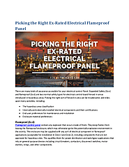 Picking the Right Ex-Rated Electrical Flameproof Panel