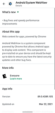 Fix Google app and Android WebView crash issue