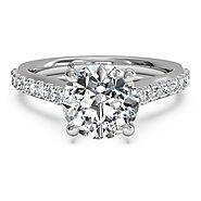 Ritani French Set Diamond Semi Mounting Engagement ring