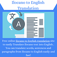 Ilocano to English Translation Online