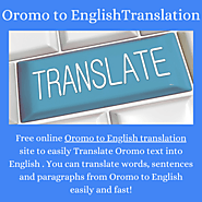 Oromo to English Translation Online