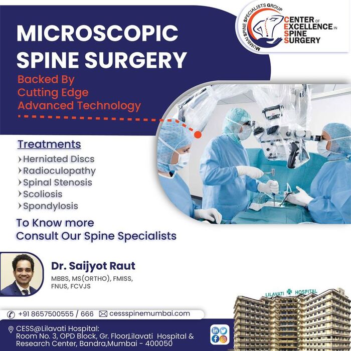 Spine Surgeon In Mumbai Cess Center Of Excellence In Spine Surgery