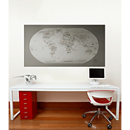 Shop Now - World Map Pin Board, World Map Cork Board – Designer PinBoards Australia