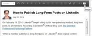Add an Article Post to LinkedIn