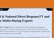Direct ResponseTV and Radio Media Buying | Crystal Clear Concepts
