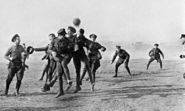 Christmas Day 1914 - football match - playing in it