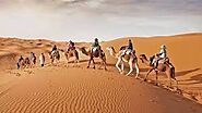 camel riding in Dubai desert