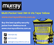 Multi-Pocket Vest 3M Hi-Vis Tape Yellow- www.murrayuniforms.com.au