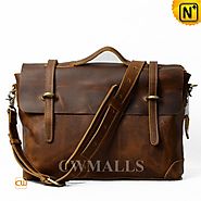 CWMALLS® Men Retro Leather Satchel Bag CW915749