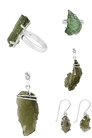 Buy Authentic Silver Moldavite jewelry