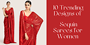 10 Trending Designer Sequence Saree for Women