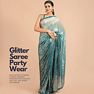 Glitter Saree Party Wear