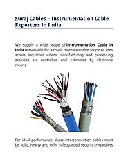 Instrumentation Cable In India - PORTFOLIO