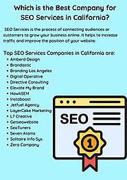 Which is the Best Company for SEO Services in California?