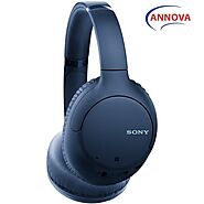 Sony WH-CH710N Wireless Headphones, Quick Charge, Built-in Mic – Blue