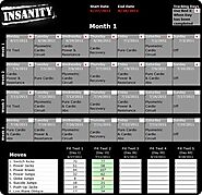 Insanity Workout Schedule PDF & Calendar - Lift Weight Eat Food