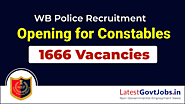West Bengal Police Recruitment 2022 - 1666 Constable Posts