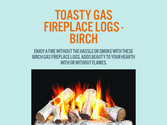 Toasty Gas Fireplace Logs - Birch