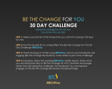 The Be The Change for YOU Challenge. #BTC4You | It's all about "me"