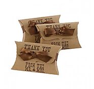 Custom Kraft Paper Gift Packaging – Kraft Pillow Packaging Boxes At Packagly