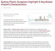 Sydney Plastic Surgeons Highlight 5 Key Breast Implant Characteristics | Pure Aesthetics