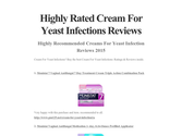 Highly Rated Cream For Yeast Infections Reviews
