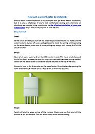 How will a water heater be installed? by ezplumbingusa - Issuu