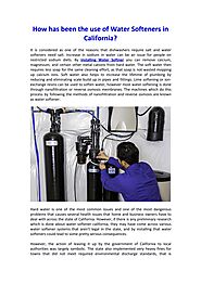 How has been the use of Water Softeners in California? by residentialplumbing - Issuu