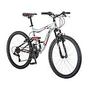 Website at https://bicyclesorbit.com/boys-bikes/24-mongoose-ledge-2-1-boys-mountain-bike-silver-red/