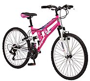 Mongoose Exlipse Full Dual-Suspension Mountain Bike for Kids, Featuring 15-Inch/Small Steel Frame and 21-Speed Shimano…