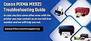 Canon PIXMA MX922 Troubleshooting Guide