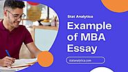 Best Ever Example of MBA Essay to Help You in Admission - Statanalytica