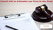 Consult With An Arbitration Law Firms In Abu Dhabi