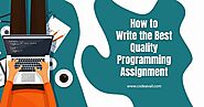 How to write the best quality programming assignment?