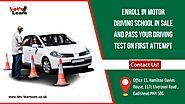 Enroll in Motor Driving School in Sale and Pass Your Driving Test on First Attempt