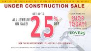 Under Construction Sales on All Jewelry