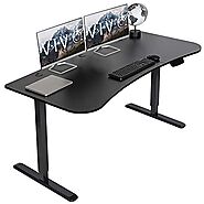 VIVO Black Electric Height Adjustable Stand Up Desk Frame