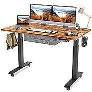 FEZIBO Electric Height Adjustable Standing Desk with Drawer