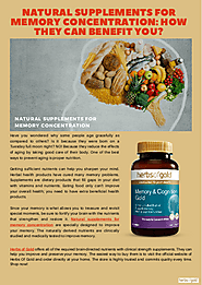 Natural Supplements for Memory Concentration How They Can Benefit You?