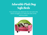 Adorable Pink Dog Sofa Beds