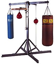 Balazs Universal Boxing Stand - 4-Station Heavy Bag, Speed Bag and Double-end Bag Stand