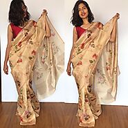 Latest Collection of Chiniya silk sarees Online | Mirra clothing