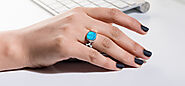 Buy Turquoise Blue Ring Online | Rananjay Exports