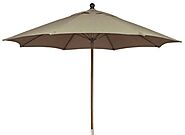 8 Rib Octagon Market Umbrellas - Bistro Tables & Bases