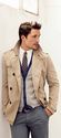 A lightweight overcoat goes great with your sweater vest.