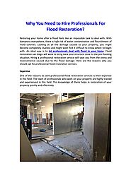 Why You Need to Hire Professionals For Flood Restoration? by ceilingPlumbers - Issuu