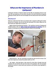 What are the Importance of Plumbers in California? by ceilingPlumbers - Issuu