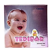 Tedibar Baby Bathing Bar | For Baby’s Sensitive Skin | Gentle Cleansing, Skin-friendly, pH 5.5, 75gm, Pack of 2
