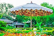 Flora - designer garden parasols, modern garden parasols – Jaipur Garden Parasols